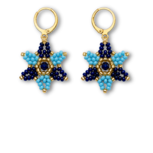 arete florecita azul