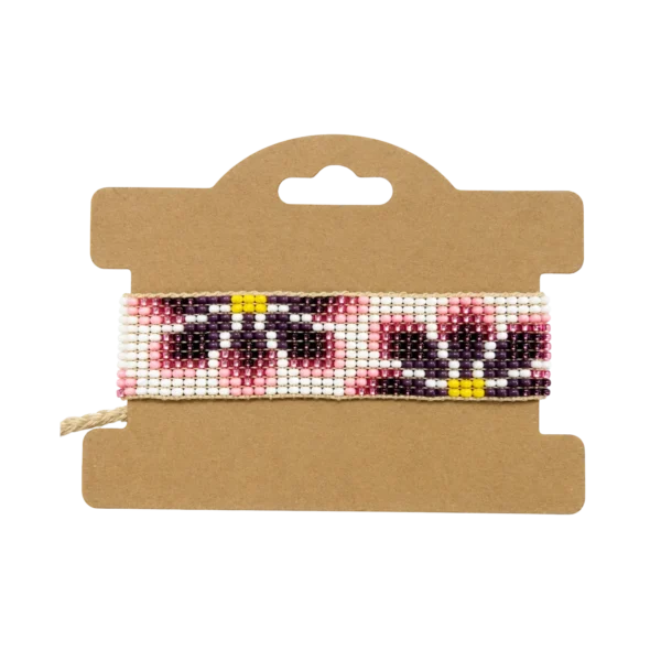 brazalete blanco flores moradas carton webp