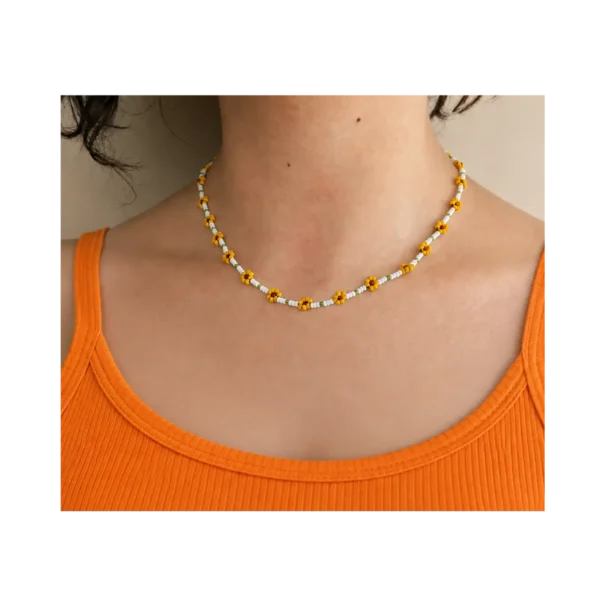 collar margaritas cuello.