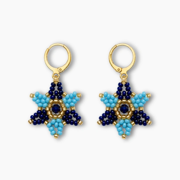 aretes estrella azul