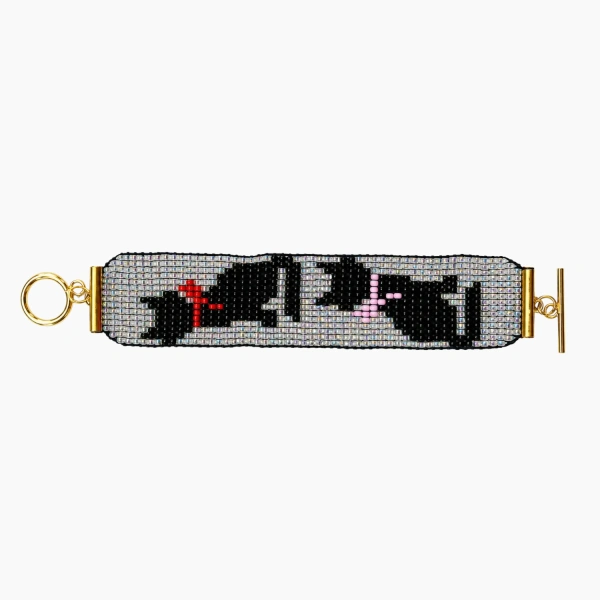 brazalete gatos azul rosa webp
