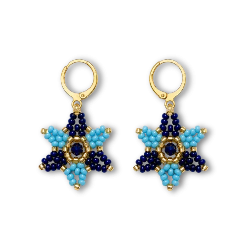 Arete Florecita azul